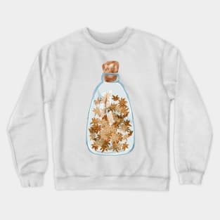 Anise stars in a glass bottle Crewneck Sweatshirt